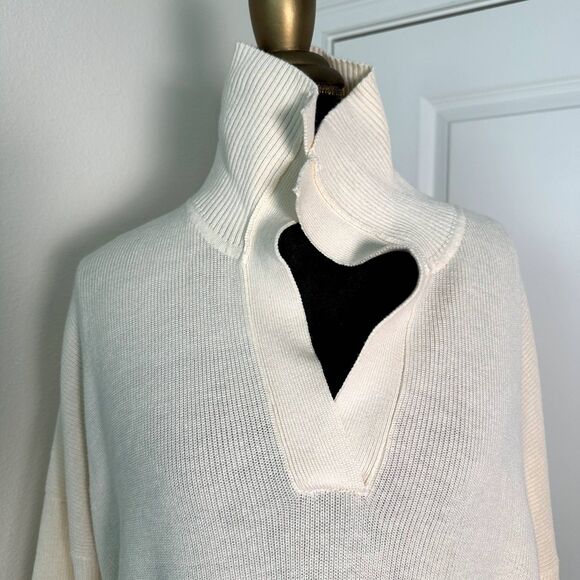 Vineyard Vines XL White Collared Sweater – Long Sleeve Knit Preppy Pullover - Picture 9 of 9